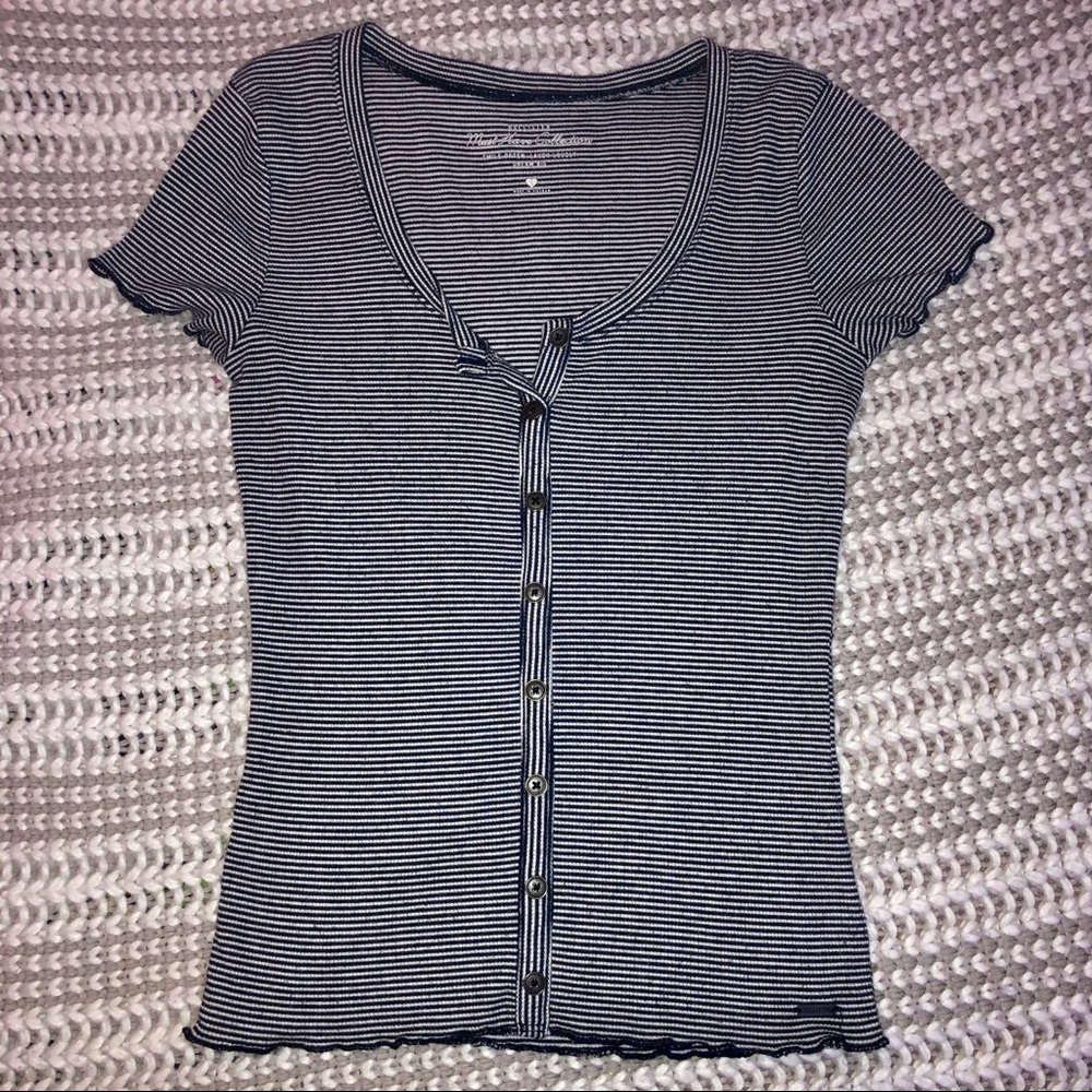 Hollister Striped Button Up
